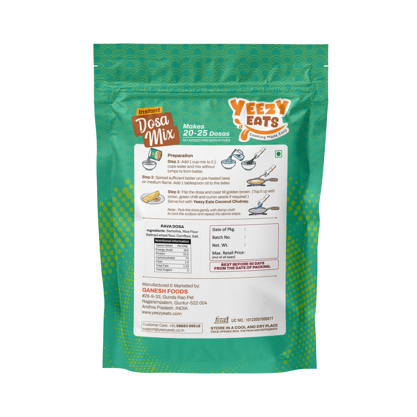 Yeezy Eats Rava Dosa Instant Mix