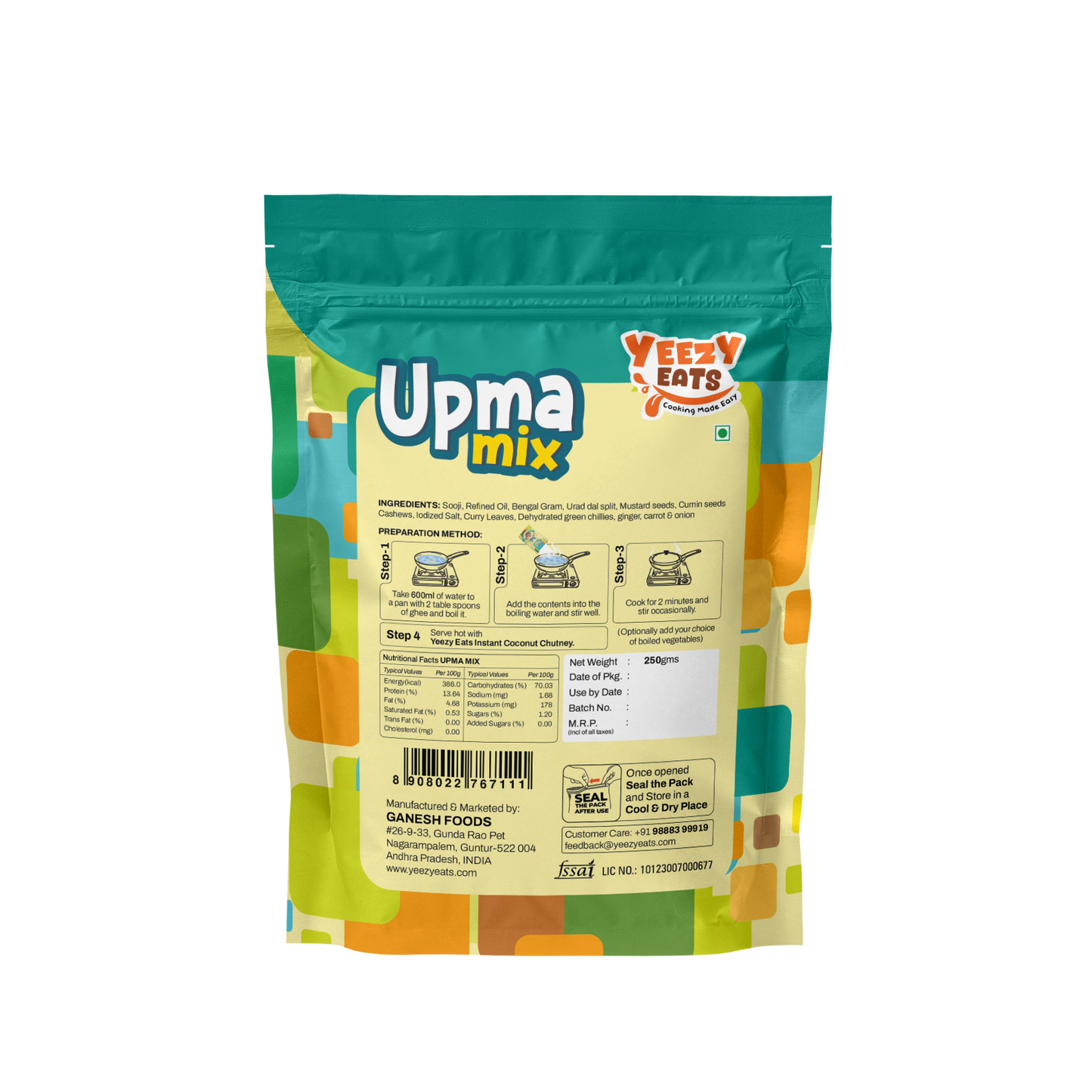 Yeezy Eats Upma Instant Mix